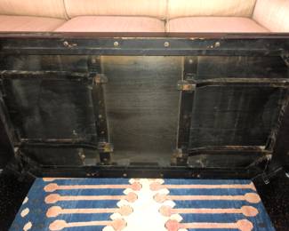 Underside of vintage Asian inspired coffee table