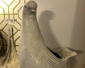 Large Vintage Chiapas Pigeon flower pots as is