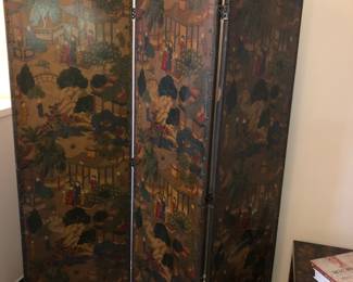 Antique Chinese, printed paper screen