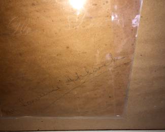 On back of Glenn Shaw watercolor