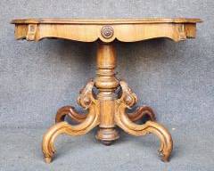 Antique Carved Wood Decorative Side Table