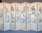 Fantastic Vintage 10 Panel hand Painted Chinese Room Divider Screen