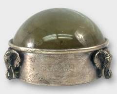 3.5" Fantastic Vintage Beretta Sterling Silver Figural Elephant Head Table Magnifying Glass