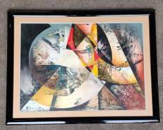 Richard Hall Abstract Lithograph Framed Print Signed 10/250