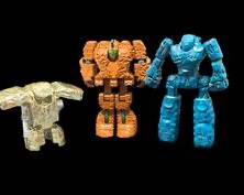 Set of three Vintage Transformers Rocklord Toys