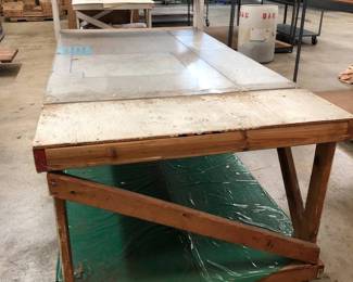 Heavy Handmade Plywood Work Table with Bottom Shelf for Storage