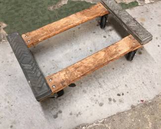 Flat 4 Wheel Wooden Dolly Mover