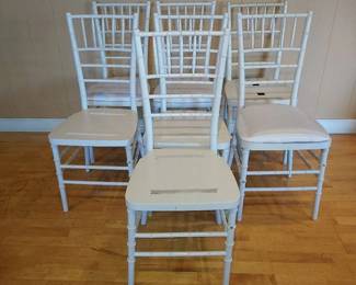 7 White Chiavari Chairs