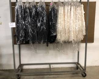 Industrial Rolling Rack for Hanging Items Does Not Include Tablecloths