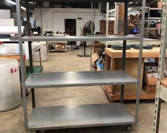 Steel 3 Shelf Commercial Rolling Cart by McWorth