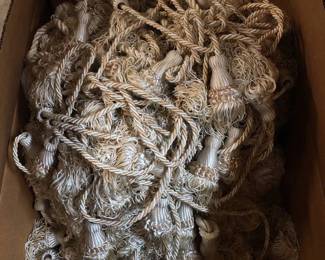 Box of Boho Ivory and Glod Tassels At least 100 Plus