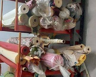 Approximately 40 rolls of Fabric