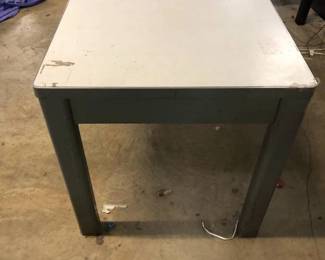 Gray Metal Desk Work Station with Formica Like Top