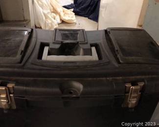 Heavy Duty Plastic Toolbox with Some Tools etc