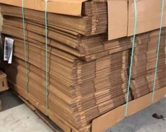 Pallet of 200 Plus Unassembled Cardboard Boxes