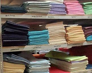 Large Lot of 120in RoundTriple Pin Tuck Fabric Tablecloths