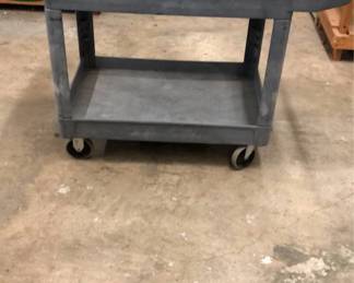 Heavy Duty Plastic Rolling Utility Cart with Handle