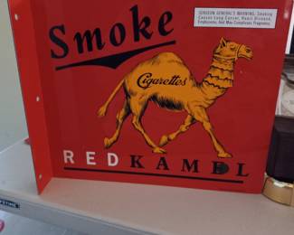Red Kamel Metal Sign