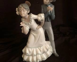  #8 NAO by Lladro ‘Cantares Gypsy Group’ Young Dancing Couple Porcelain Figurine #0300. Mint Condition, NO BOX. This collectible figurine was originally designed by Jose Roig in 1992. I think it is retired but can’t find when. Measures 10 ½ T X 7 ¾ W. $200 