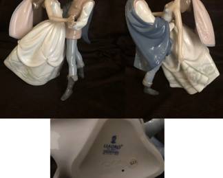 #1 Lladro ‘A Dream Come True’ Romantic Dancing Couple Porcelain Figurine. #6364. Mint Condition, Comes with Box. This collectible figurine was originally designed by Jose Puche in 1997, retired in 2001. Measures 10 ¼ T X 8 ¼ W $250