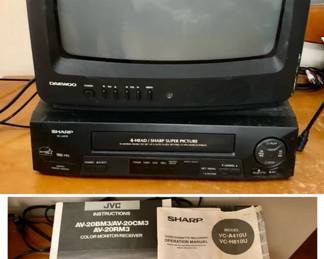 * JVC Color Monitor Receiver AV20 - Retro Gaming $35 
* Sharp VC-A410 VCR VHS Player Recorder - with Remote $30   