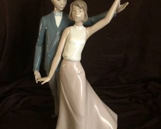#7 NAO by Lladro ‘Learning To Dance’ Dancing Couple Porcelain Figurine #020- 01211. Mint Condition, Comes with Box. This collectible figurine was originally designed by Rafael Lozano in 1995. I think it is retired but can’t find when. Measures 12 ¼ T X 7 ¾ W. $200