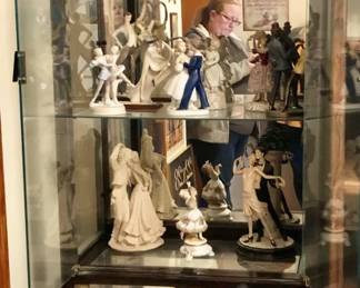 * Nice Wooden Glass Display Cabinet is 27 inches wide by 13 1/2 deep 79 inches tall, has an oriental look to it. $150 
