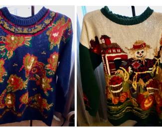 *Vintage Chunky Fall Sweater $10 & Scarecrows & Fall Sweater $10 
