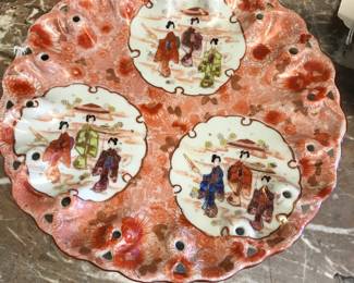 This is a  beautiful Japanese like oyster plate..no mark