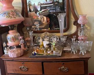 Antique Oak Dresser with Mirror 