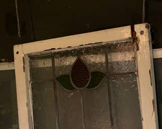 Antique Vintage Stained Glass Window 