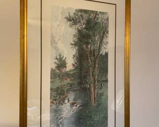 Framed Art {A Stony Brook} etched by A. Drescher