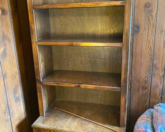 Solid Wood Book Shelf w/Storage (2)