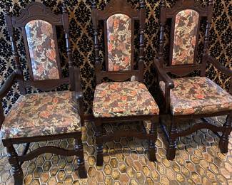 High Back Dining Chairs (3)