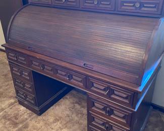 Solid Wood Roll Top Desk