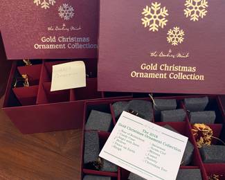 2017/2018 Danbury Mint Gold Christmas Ornament Collection