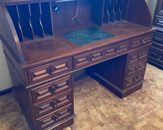 Solid Wood Roll Top Desk