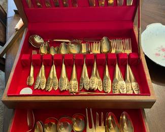 Vintage Mid Century Siam Brass Flatware