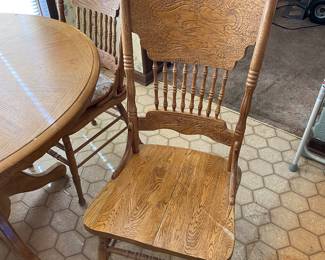 Solid Oak Chairs (4)