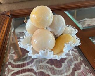 Fenton Bowl - marble fruit