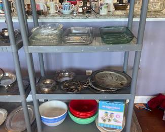 Lots of clear Pyrex baking dishes