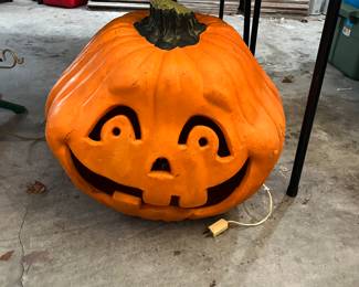 Outdoor large lighted pumpkin