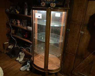 OAK CURIO CABINET