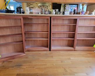 YODER FURNITURE PRODUCTS.  4 CUSTOM MADE BOOK CASES WITH ADJUSTABLE SHELVES