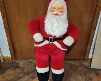 1950'S 54" TALL STUFFED SANTA CLAUS