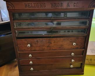BELDING BROS THREAD COMPANY THREAD CABINET