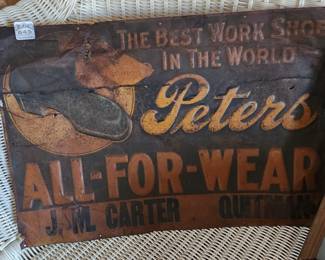 vintage metal advertising sign, Quitman MS