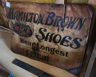 Vintage metal advertising sign