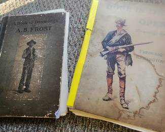 Early 1900s prints books, Frost and Remington