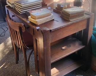 Antique mission oak desk